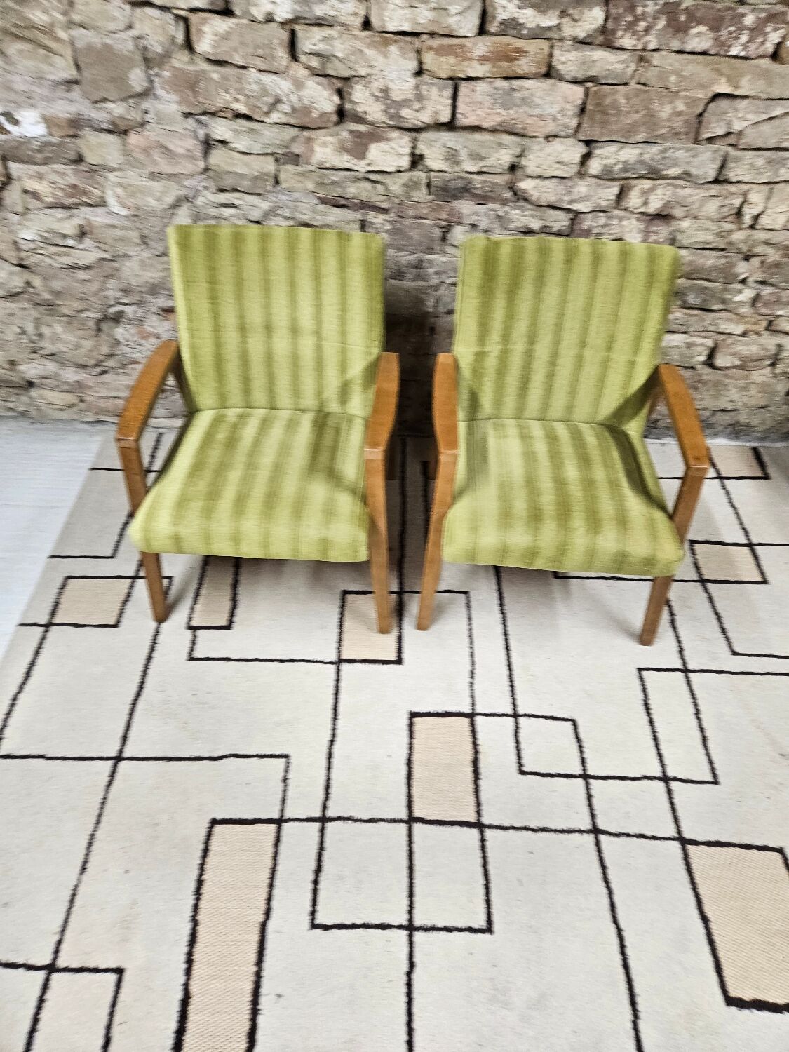 Paire fauteuil vintage style scandinave