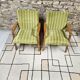 Paire fauteuil vintage style scandinave