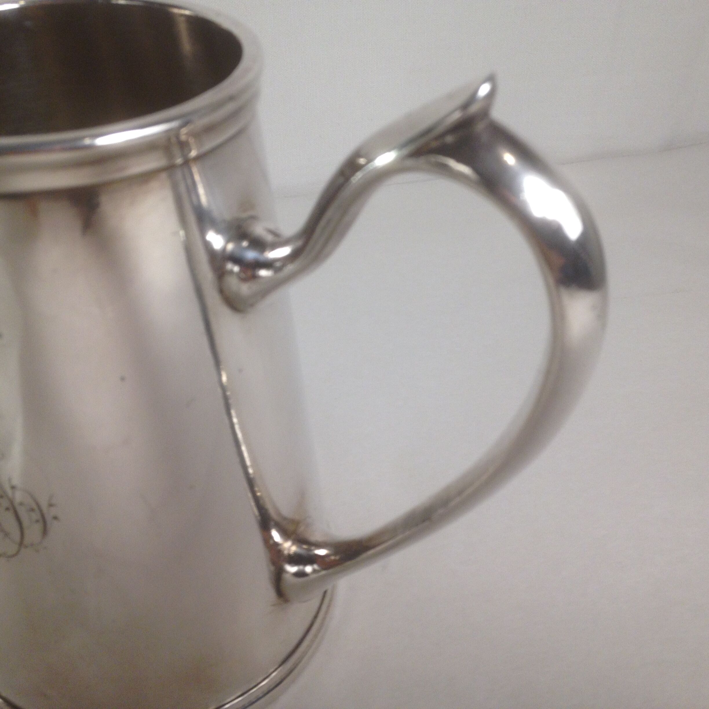 Teapot and milk jug in silver metal, Félix Frères