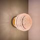 Vintage art deco globe wall or ceiling light in pink and gold Clichy glass