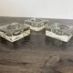 Set of 3 Cubic Glass Candle Holders