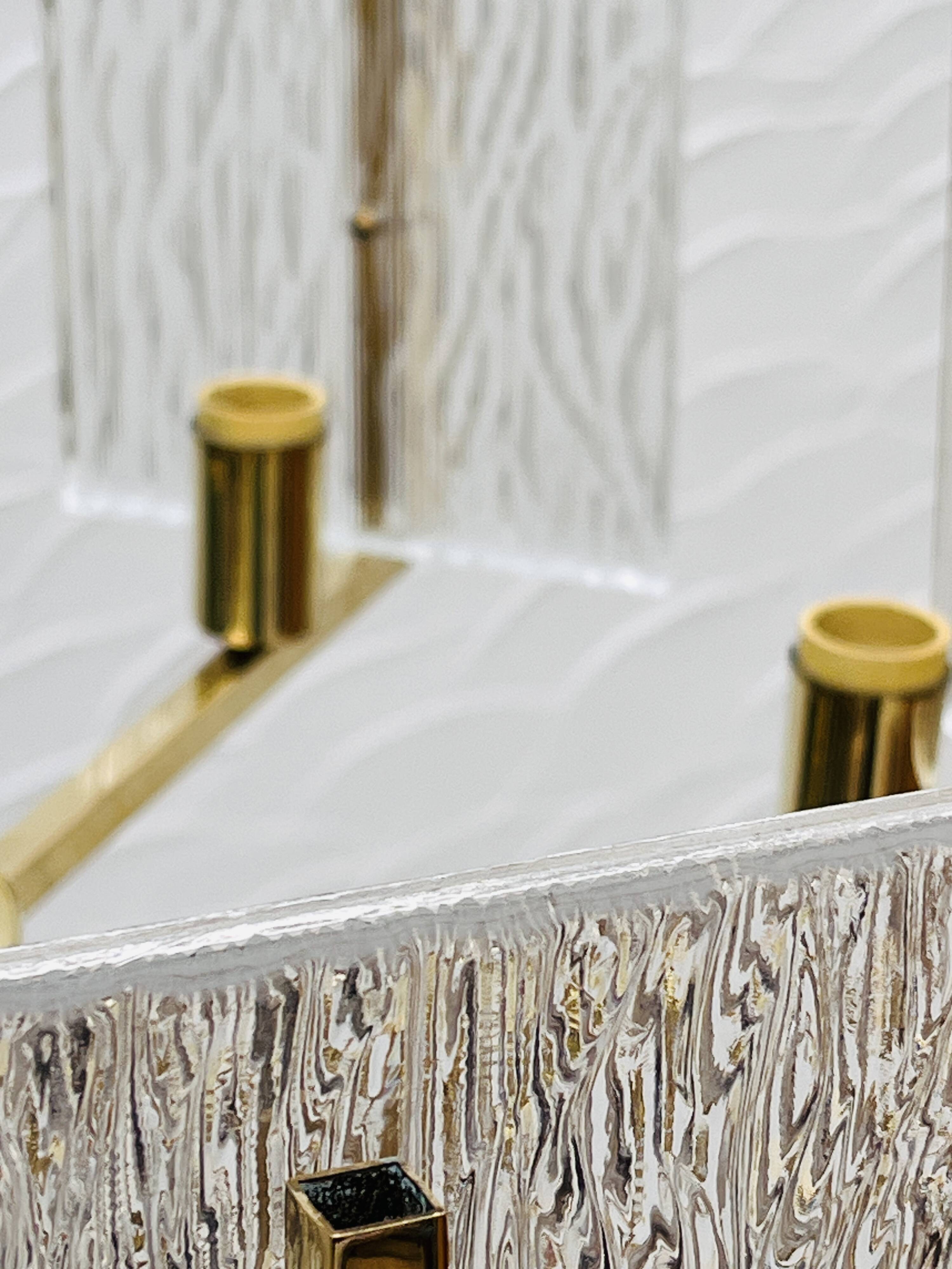 Lustre vintage en laiton Iceberg