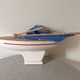 Tirot brand basin sailboat model 701, vintage wooden toy.