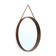 Round mirror with leather strap, 1960s