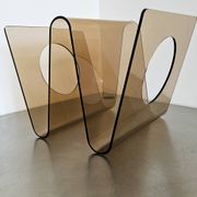 Vintage magazine rack 1970 Michel Dumas for Roche Bobois