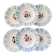 6 vintage Sarreguemines “Claude” soup plates - Earthenware with floral decoration