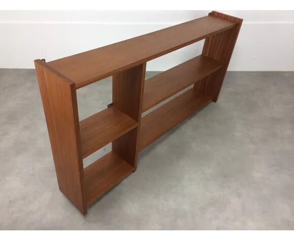 Suite of asymmetrical Scandinavian wall shelves 60s