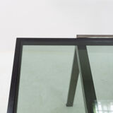 Table à manger en verre fumé extensible par Milo Baughman