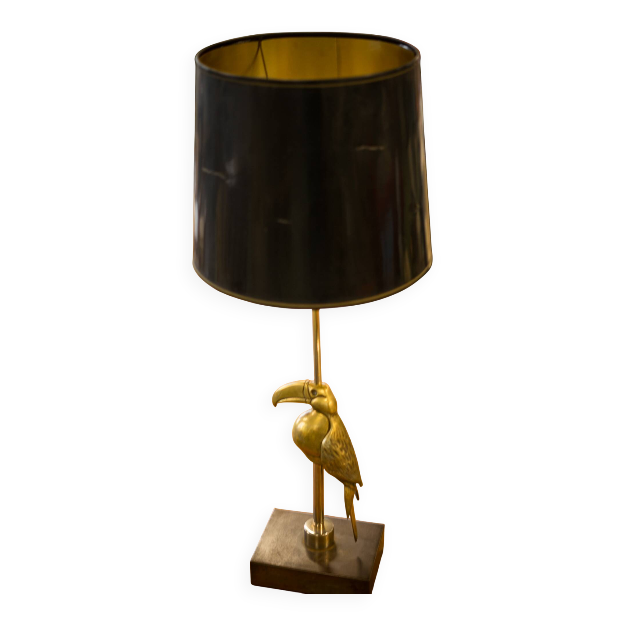 Toucan lamp in bronze 1970 Duval Brasseur