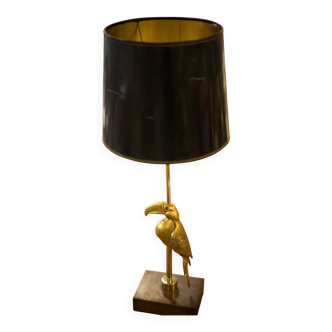 Toucan lamp in bronze 1970 Duval Brasseur