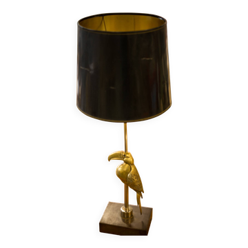 Toucan lamp in bronze 1970 Duval Brasseur