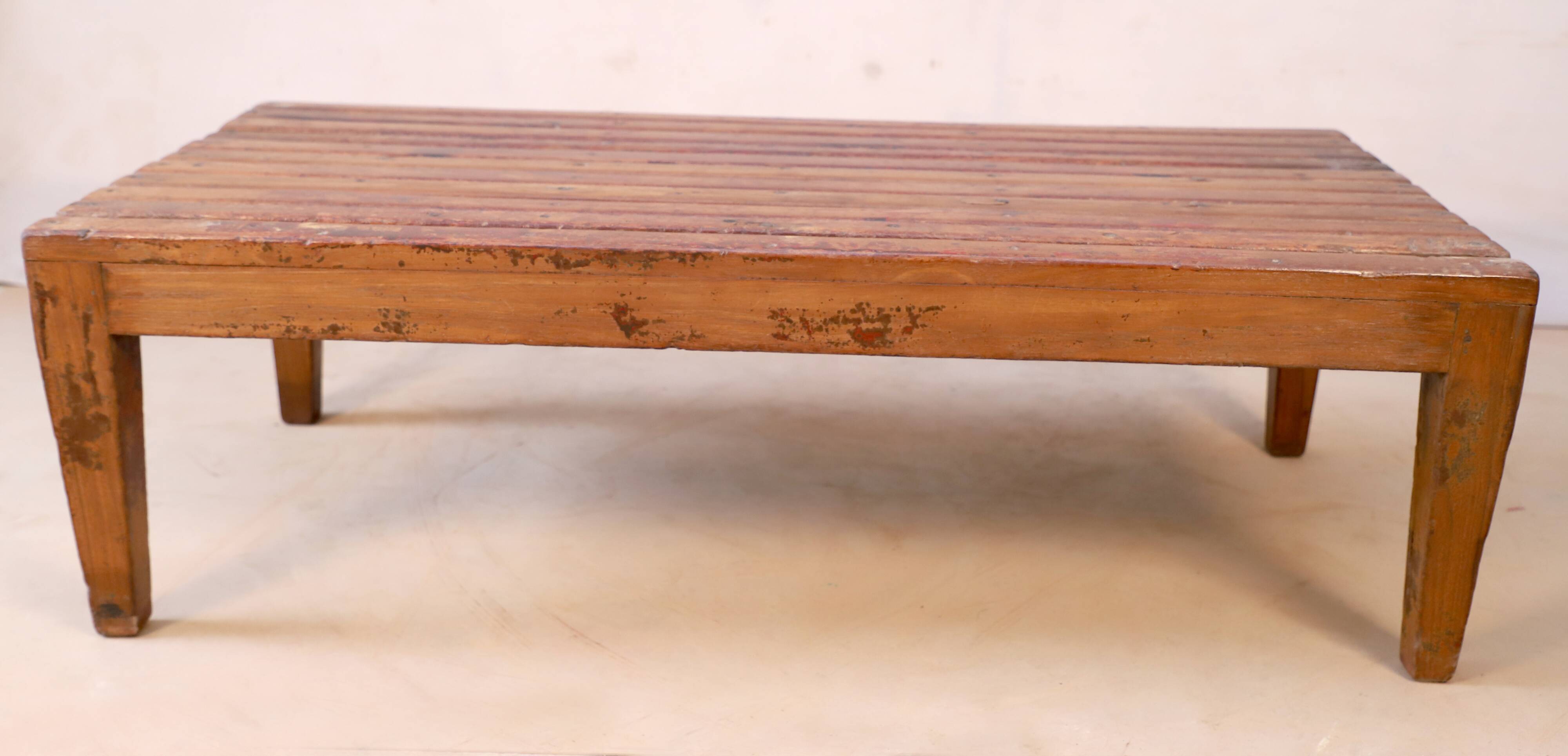 Old Burmese teak bench