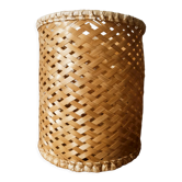 Corbeille à papiers en bambou tressé
