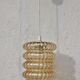 Lustre cylinder vintage glass amber saucers stacked