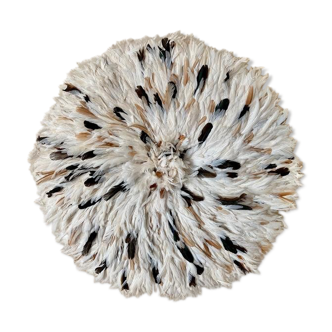 Juju hat natural speckled white and beige 70 cm