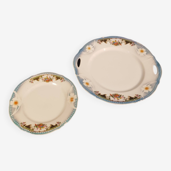 Porcelain presentation dish and its plate