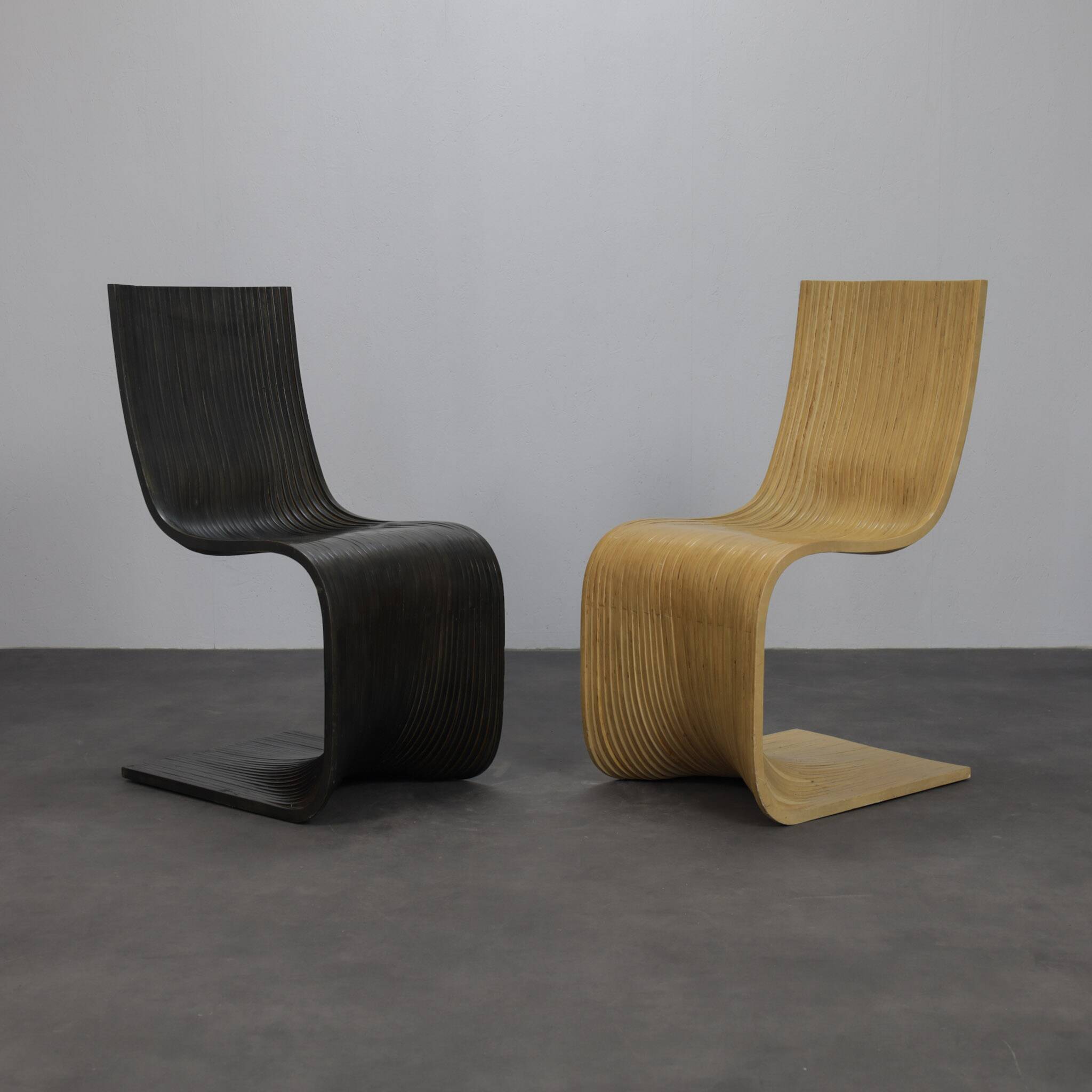 Pair of Contour Chairs by Alejandro Estrada for Piegatto, Guatemala, 2006