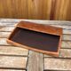 Old lancel paris card holder brown embossed leather desk accessories