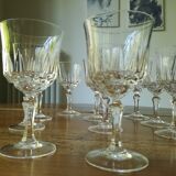 11 crystal wine glasses