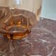 Carafe en verre topaze ambré Art Déco