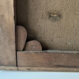 Oil painting on canvas of a nude woman in Art Deco style, old portrait.