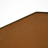 Large unusual Italian Mid Century Modern octagonal brass wall mirror