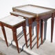 Tables gigognes bois et marbre, Louis XVI style