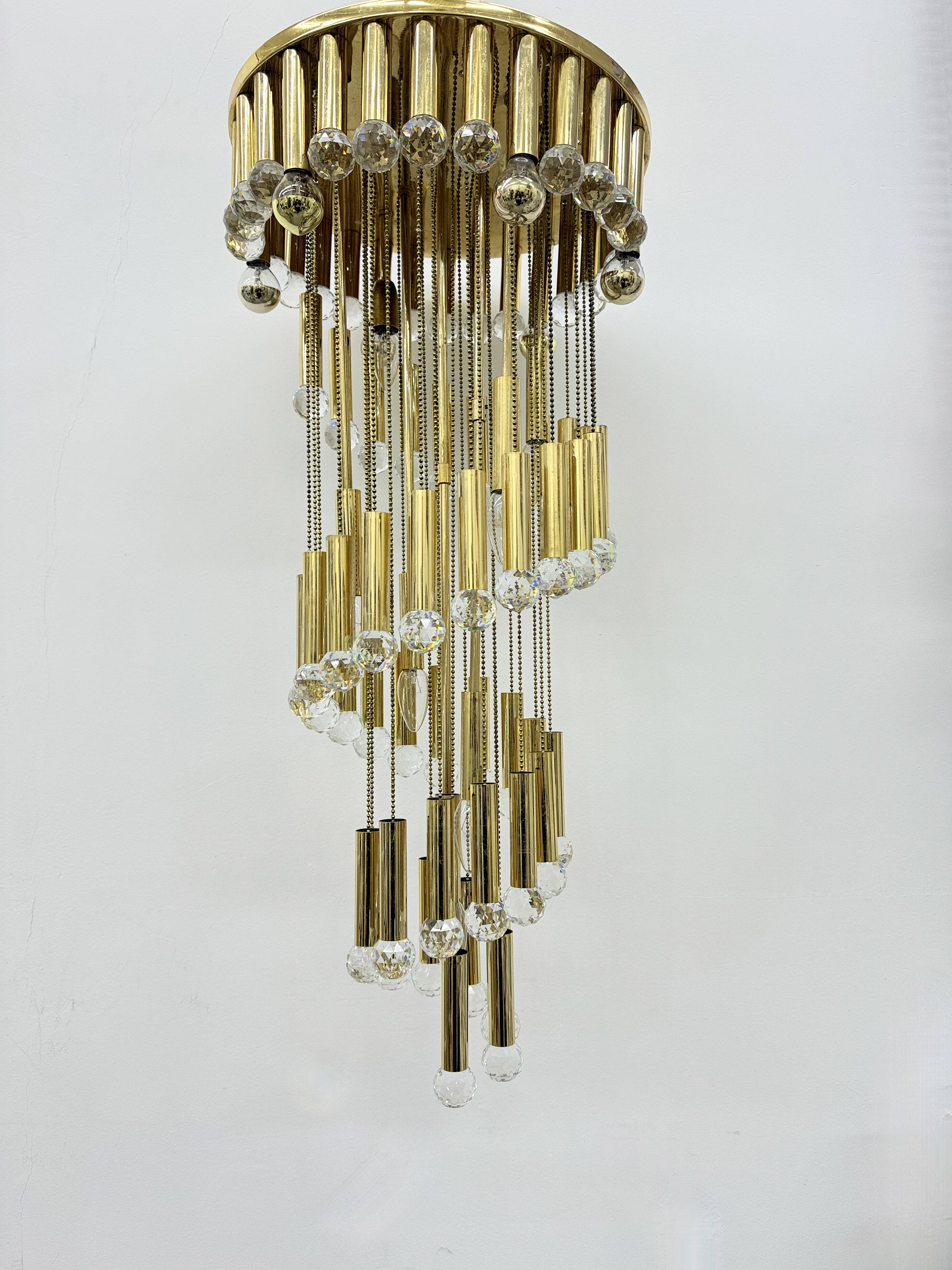 Mid-century design hanging lamp by Ernst Palme , Germany , 1970s