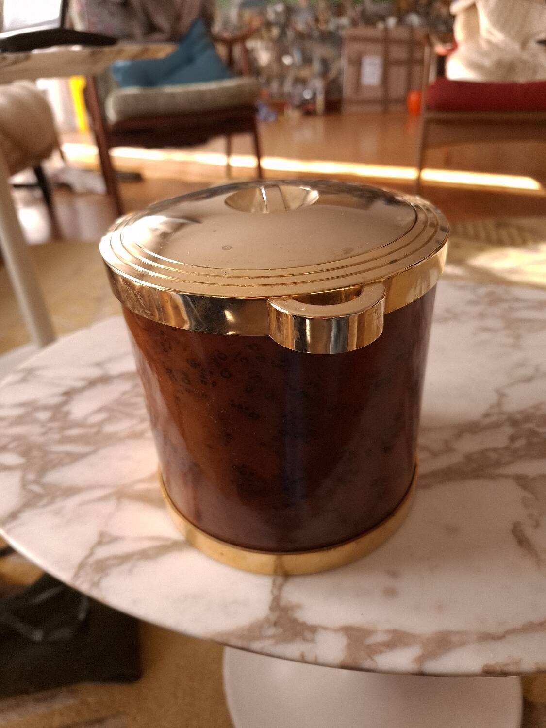 Tortoiseshell ice bucket from the 1980s.