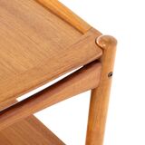 Poul Hundevad danish teak trolley with removable tray mid century modern