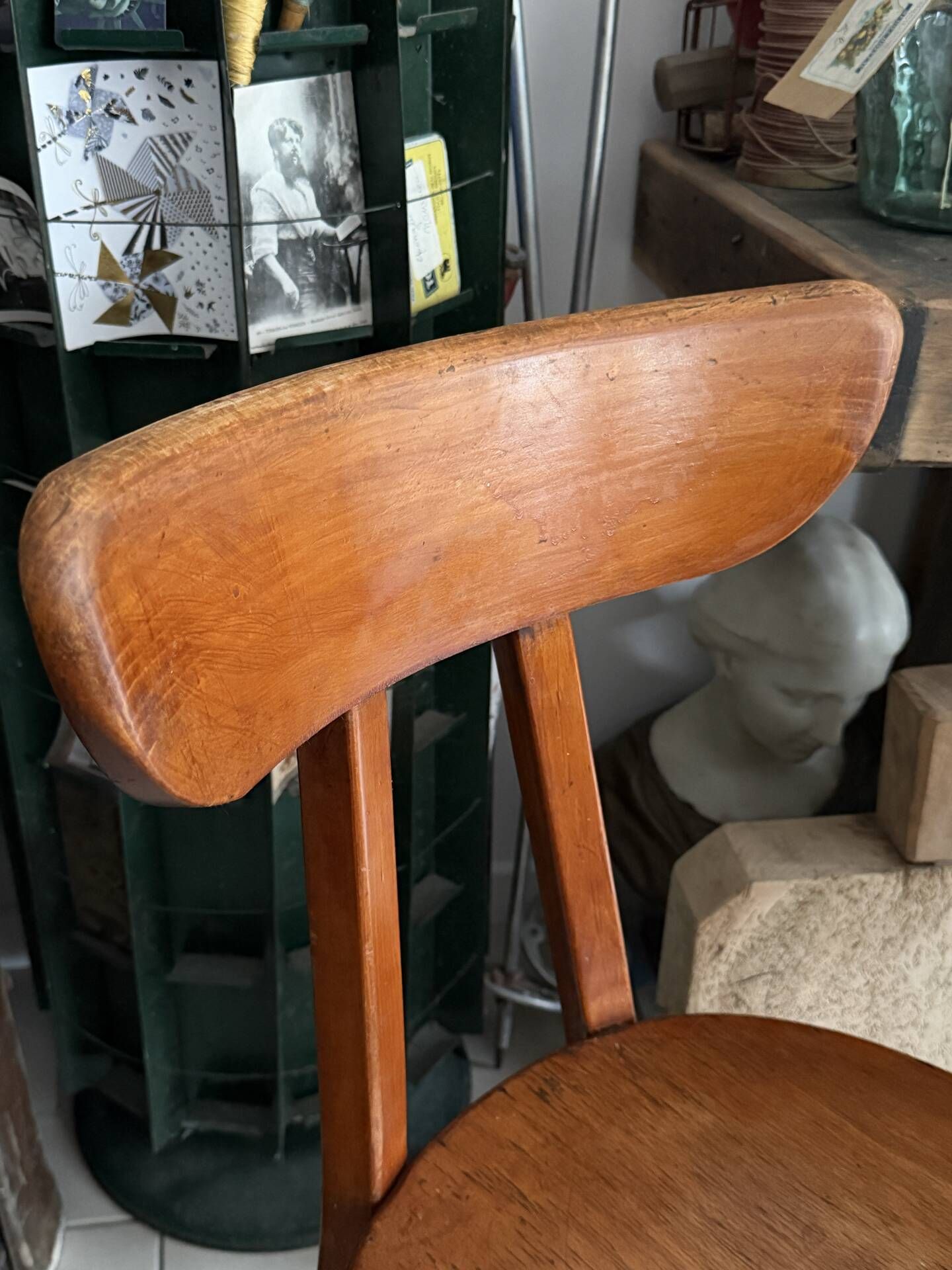 "Bistro chair 'Banana' Luterma in curved wood – 1950s"