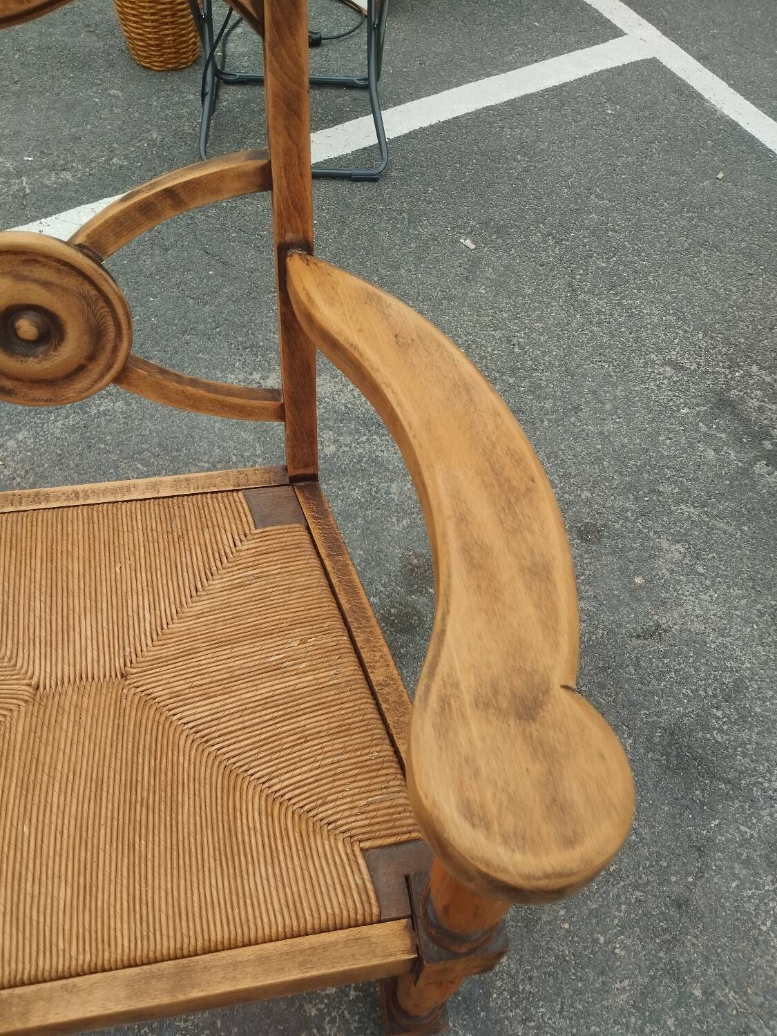 Pair of antique vintage Louis XVI style armchairs