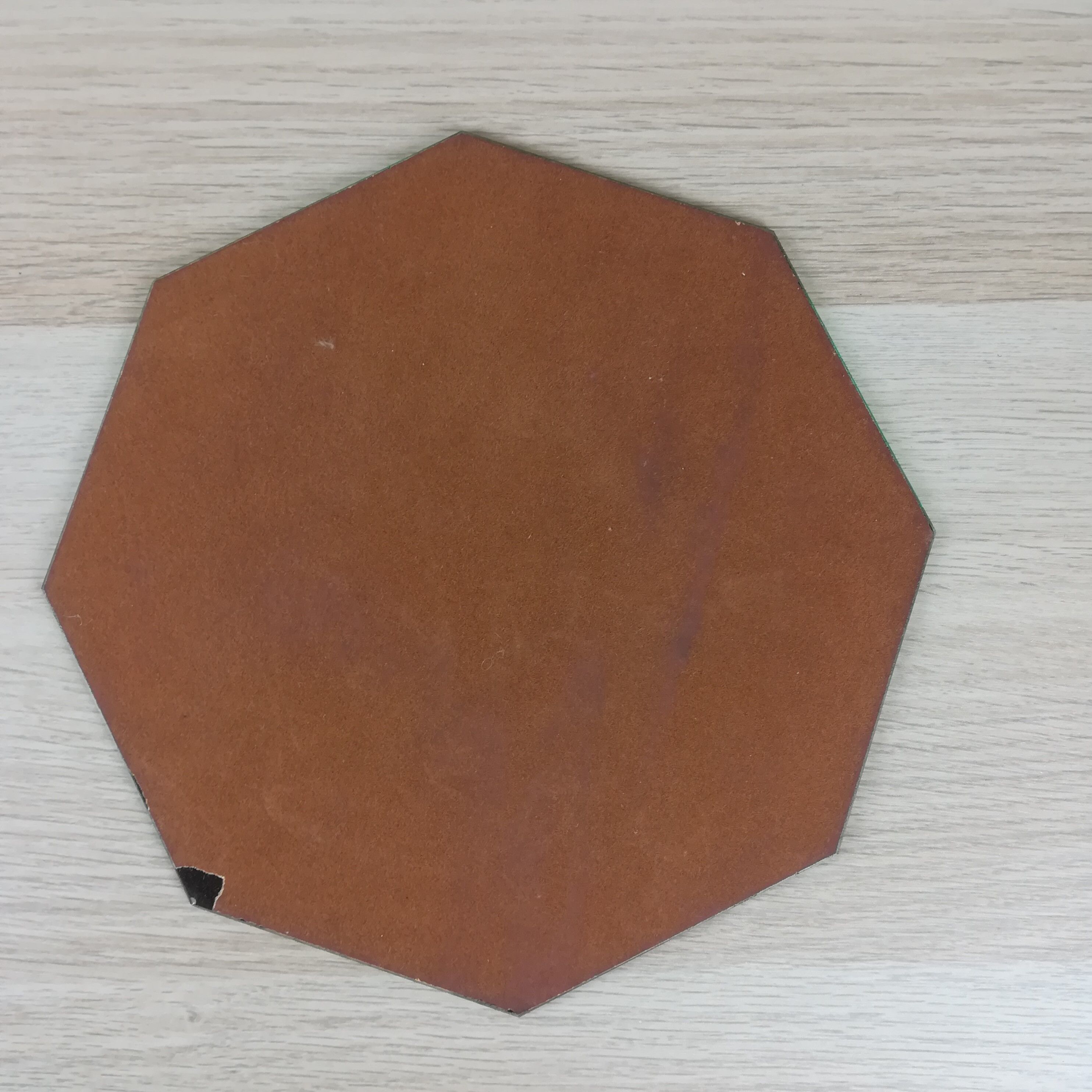 Beveled octagonal tray mirror