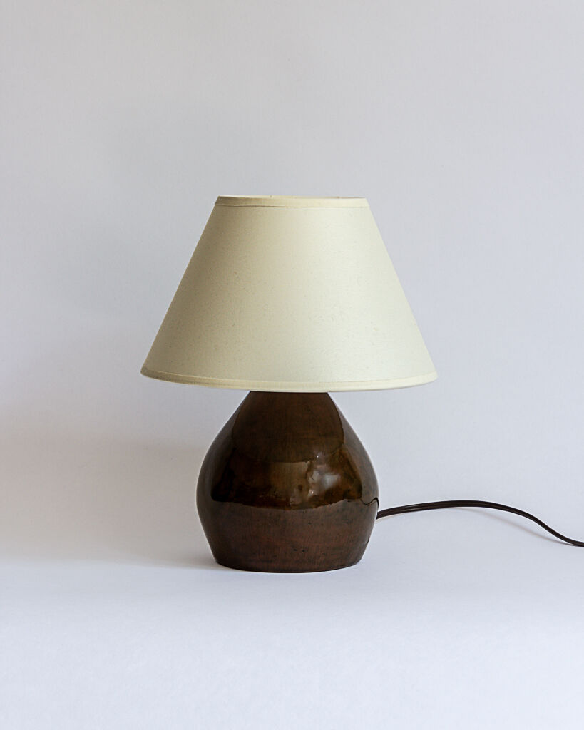 Glazed ceramic pear lamp base, 1960s