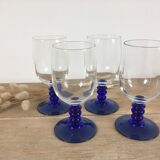 Vintage blue foot glasses