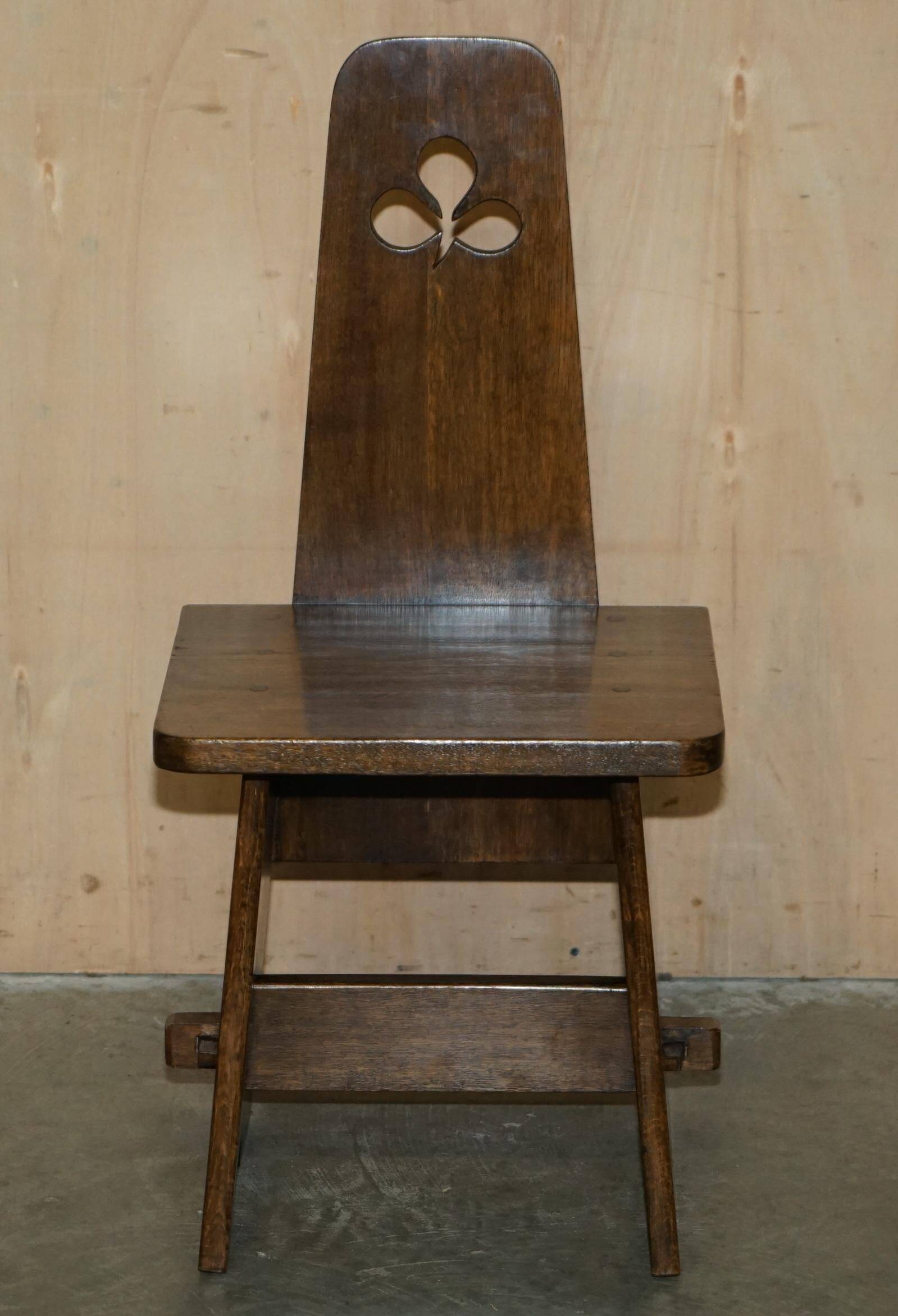 Pair of Victorian Arts and Crafts chairs with four boards.