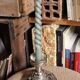 Chrome metal candle holder for taper candle