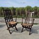 Set 4 vintage Triconfort France adjustible 1960s deckchair