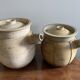 Set of two Japanese Donabe clay pots