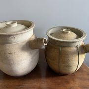 2 pots en argile Donabe japonais