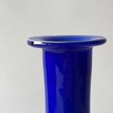Large Murano blown glass bud vase, cobalt blue, 50cm