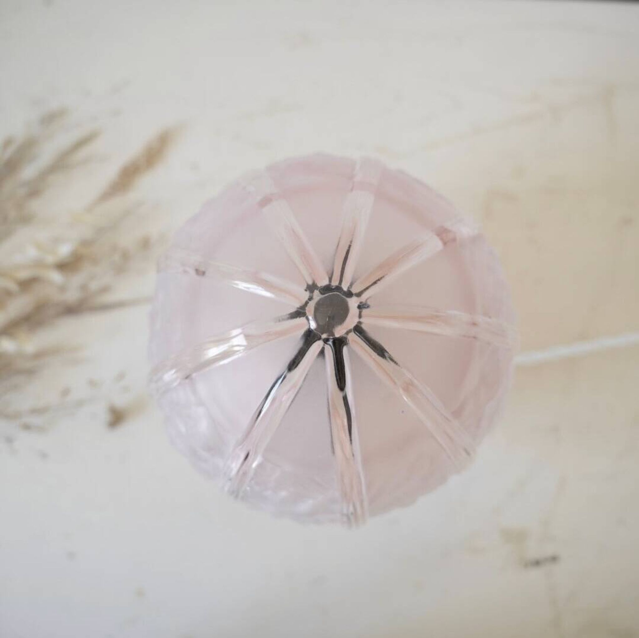 Lampe art déco verre rose