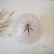 Lampe art déco verre rose