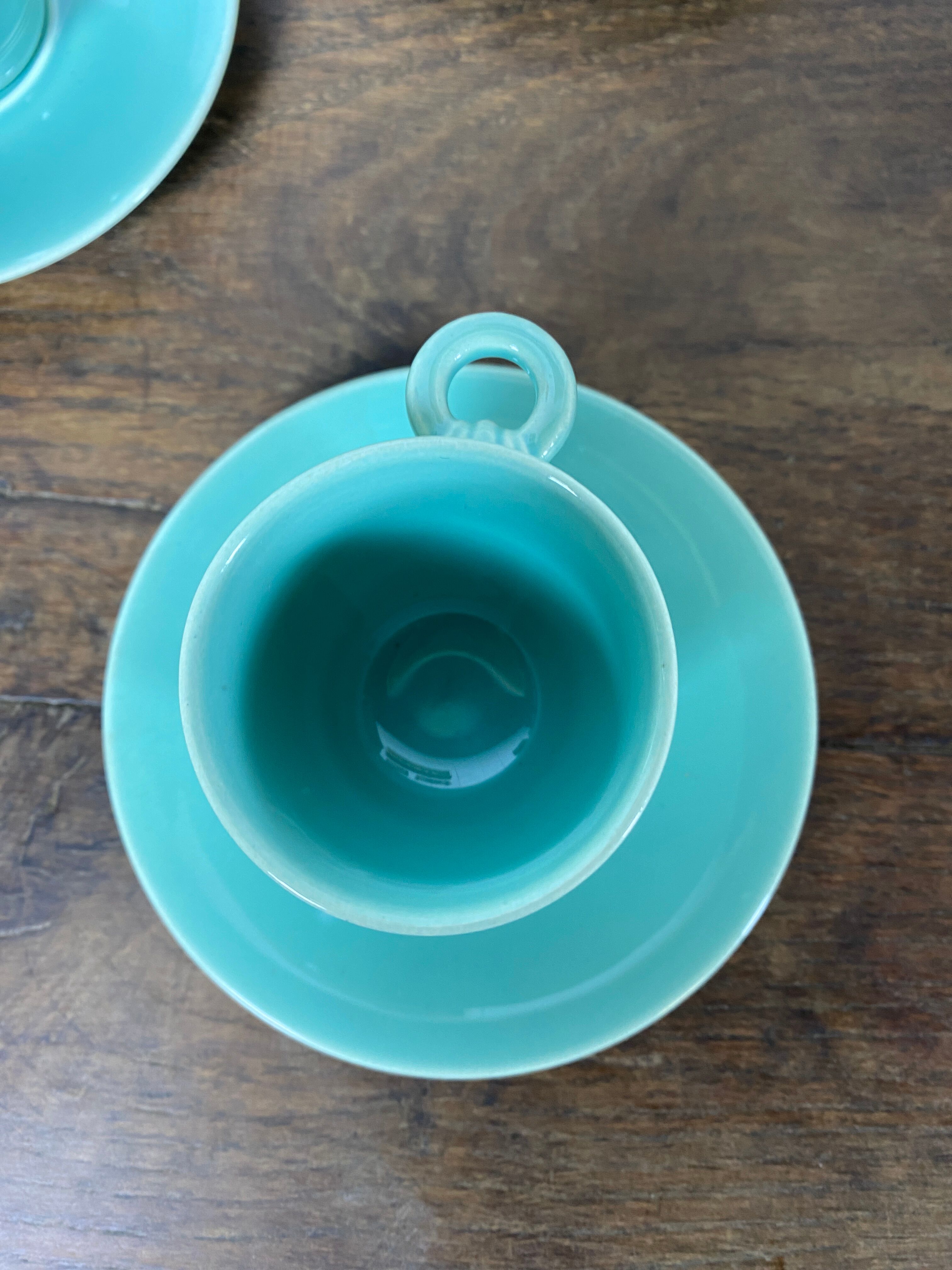 Celadon green coffee service