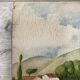 Watercolor seaside landscape recto/verso