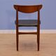 Danish dining chair in teak with new upholstery in black leatherette, 1960s