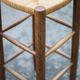 Pair of bar stools, wooden and straw stool, vintage bar stool, vintage stool, decoration