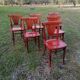 Lot de 6 chaises bistrot vintage en bois courbé