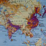 School map poster vintage of Asia Edition MDI