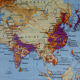 School map poster vintage of Asia Edition MDI